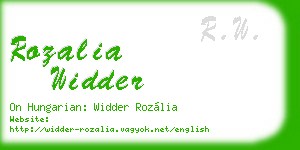 rozalia widder business card